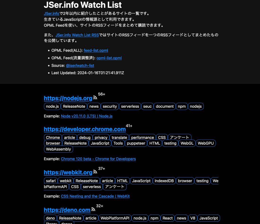 JSer.info Watch List